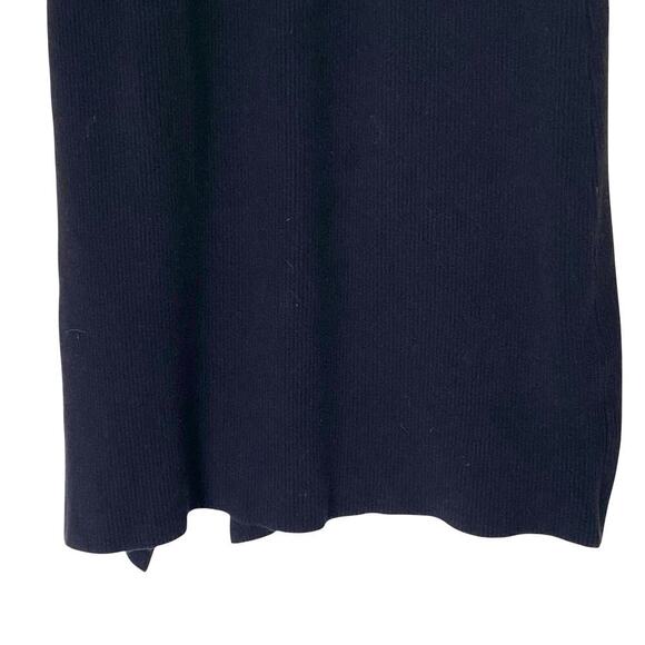 FREE PEOPLE Beach Ribbed Knit Slit Sweater Midi Skirt in Black, Size Small - Picture 7 of 8